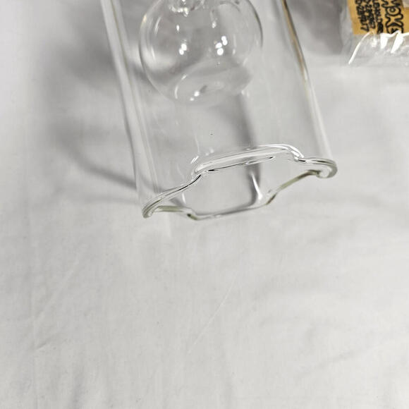 Vintage 1996 Stoneglow 11.5" Clear Glass Oil Lamp Kit Flame Illumination - Picture 10 of 11